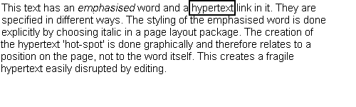example of fixed formatting